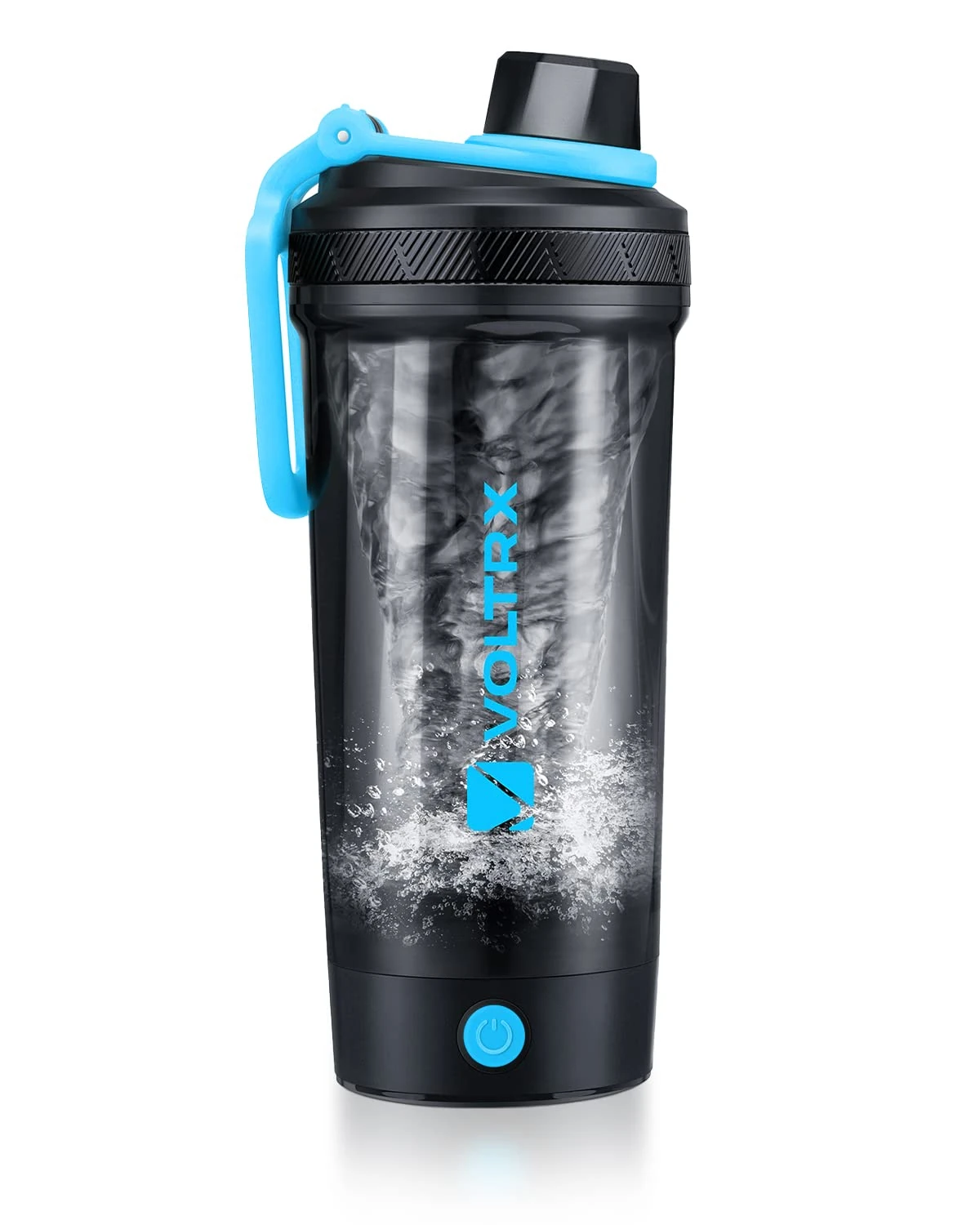 VOLTRX Shaker Bottle, Gallium USB C Rechargeable Electric Protein Shake Mixer, Shaker Cups for Protein Shakes and Meal Replacement Shakes, BPA Free, Made with Tritan, 24oz,Blue
