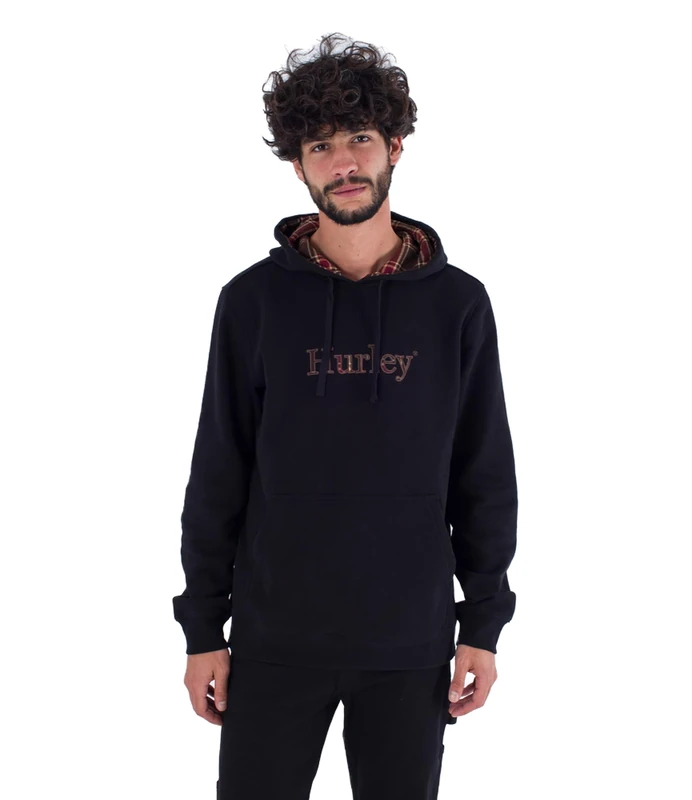 Hurley Men's Trail Hoodie, Black, L
