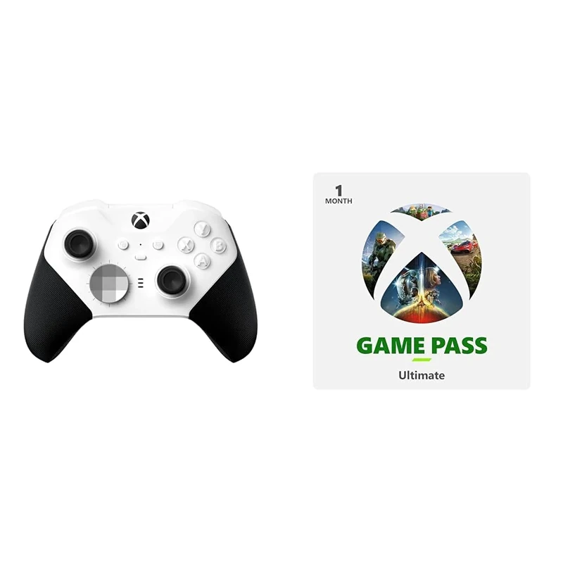 Xbox Elite Wireless Controller Series 2 - Core Edition (White) + Game Pass Ultimate 1 Month