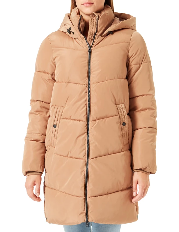 Vero Moda Women's Vmhalsey Coat Boos Coat , Tigers Eye,M