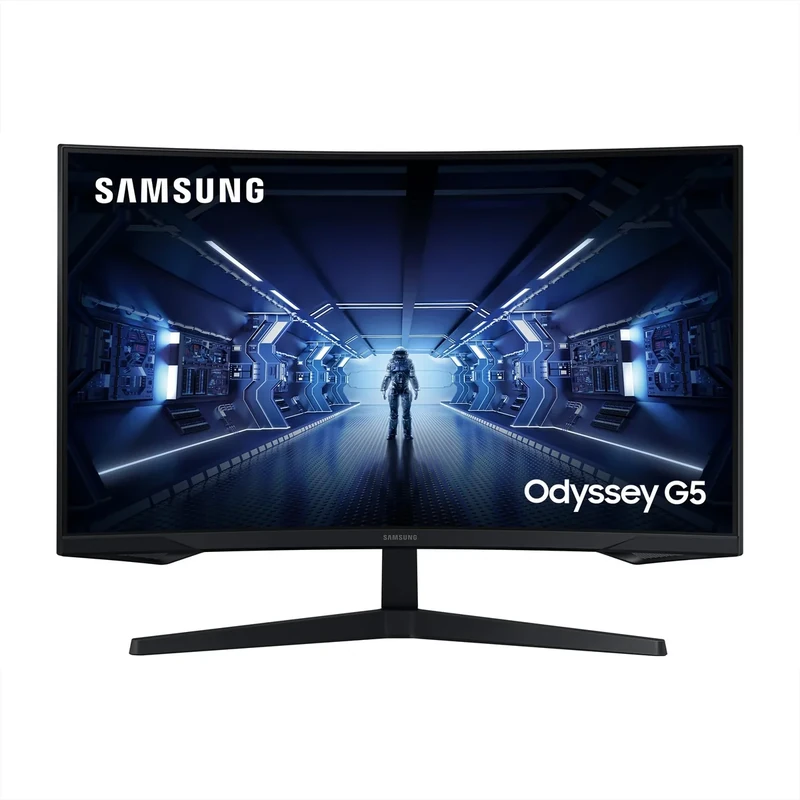 Samsung Odyssey G5 LC27G55TQBUXXU 27" 1000R Curved Gaming Monitor - 144Hz, 1ms, 1440p QHD, Freesync Premium, HDR10, HDMI, Displayport