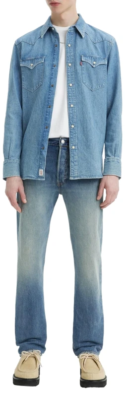 Levi's Men's 501 Original Fit Jeans, Misty Lake, 36W / 32L