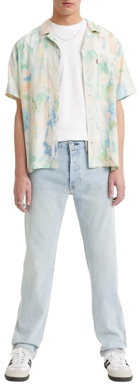 Levi's Men's 501 Original Fit Jeans, Crystal Clear Stretch, 34W / 34L