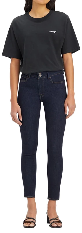 Levi's Women's 711 Double Button Jeans, Blue Wave Rinse, 24W / 30L