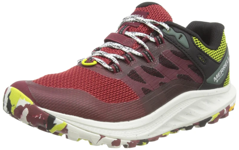 Merrell Women's Antora 3 GTX Waterproof Outdoor Trainer, Cabernet/Hi Viz, UK 7.5