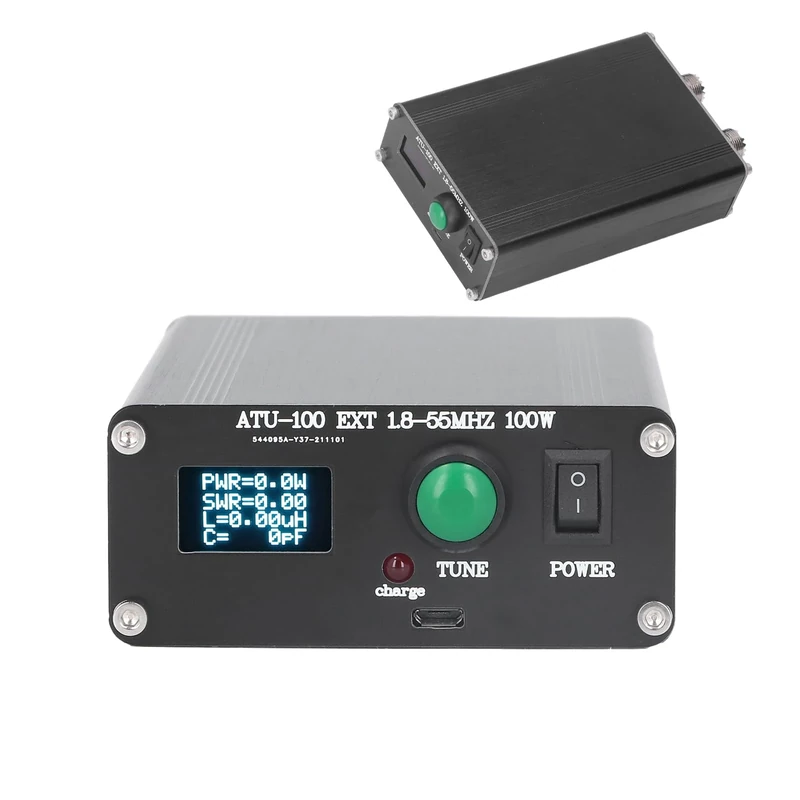 Antenna Tuner ATU 100 EXT 1.8 to 55MHz atu100 0.96 Inch OLED Firmware Programmed Automatic Antenna Tuner with USB Cable
