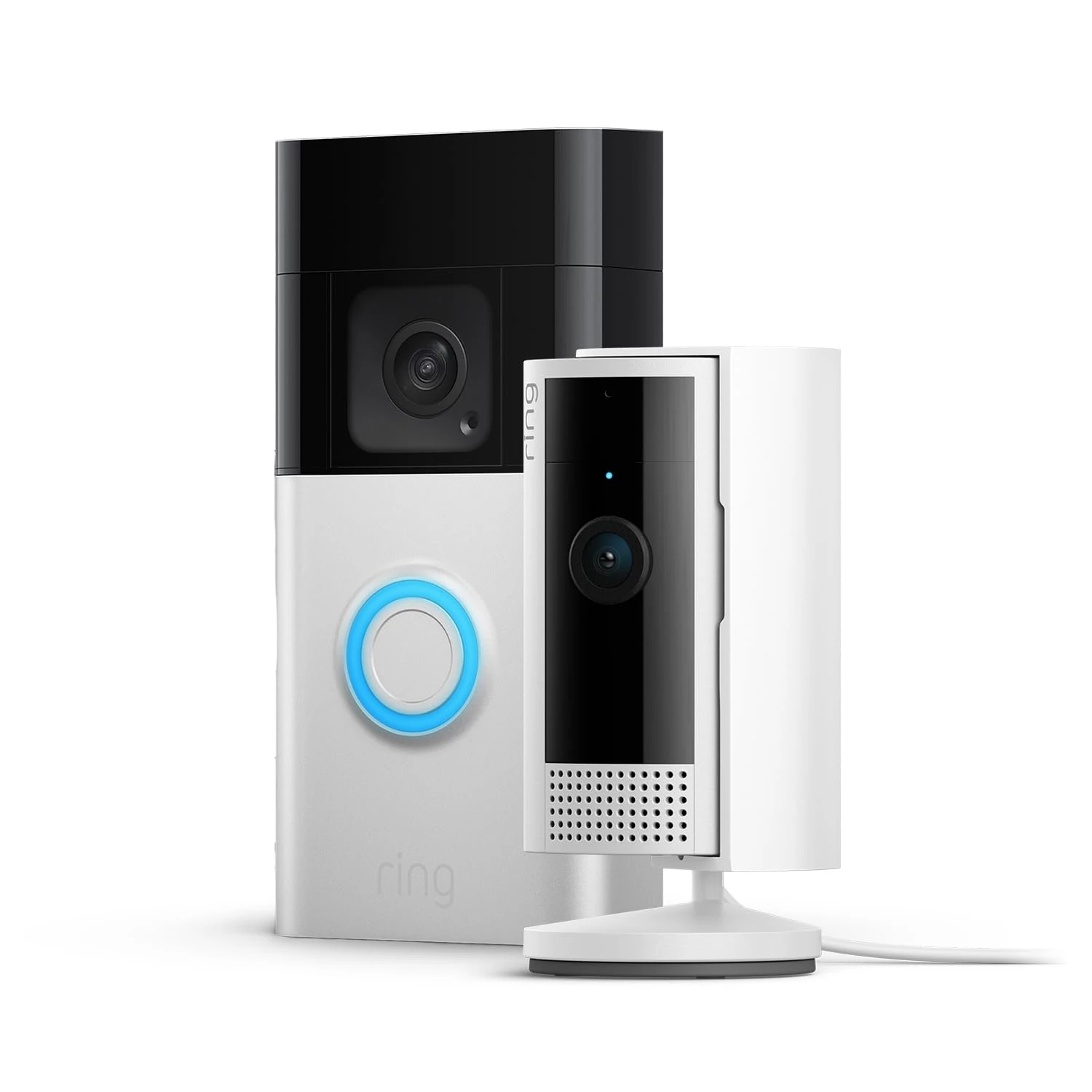 Ring Battery Video Doorbell Plus (Newest gen) + Ring Indoor Camera (2nd Gen) | Wireless Video Doorbell Camera with 1536p HD Video, Head-To-Toe View, Colour Night Vision, Wi-Fi, DIY | Easy to install