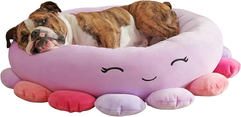 Squishmallows Original 24-Inch Beula Octopus Pet Bed - Medium Ultrasoft Official Plush Pet Bed
