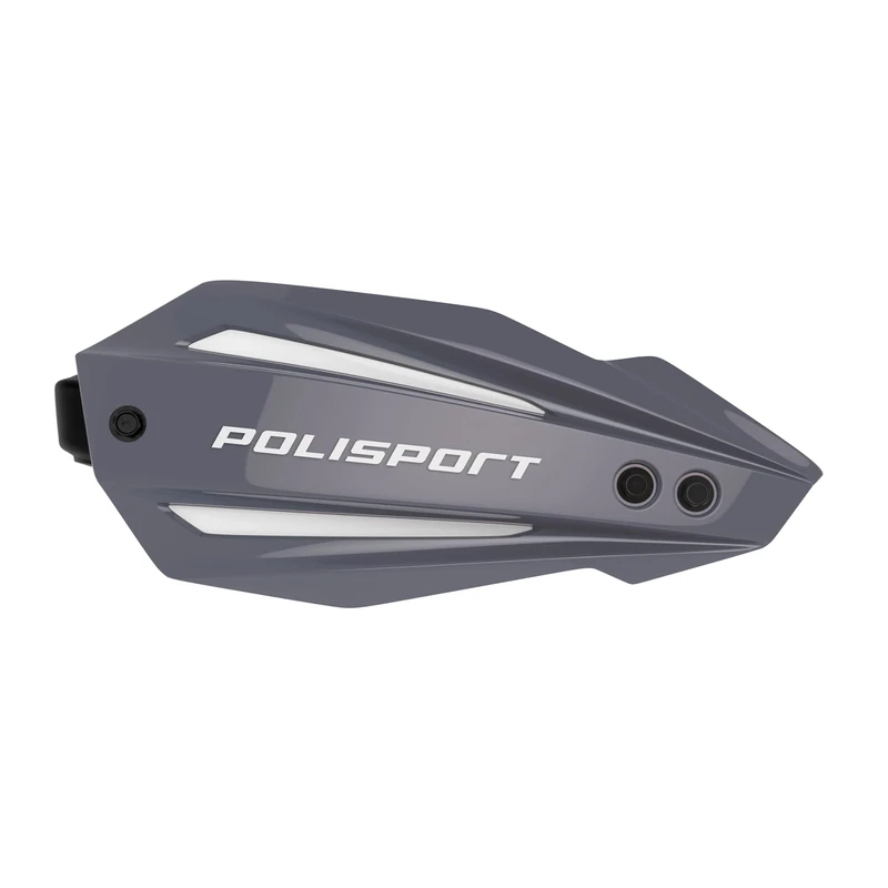 Polisport 8308600010 - Hand Protectors Bullit FWA 2 Attachment Points with Plastic Bridge MX-Style Made of Plastic Including Mounting Kit Compatible with All MX/Enduro Models in Nardo Grey