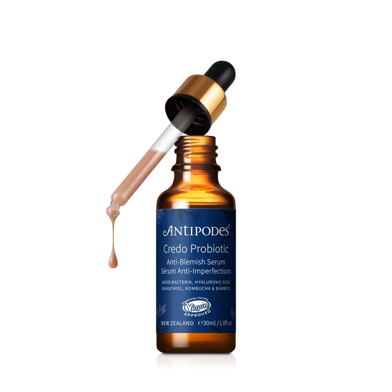 Antipodes Credo Probiotic Anti-Blemish Serum – Anti Blemish Serum with Probiotics for Healthy Skin – Hyaluronic Acid – 30ml