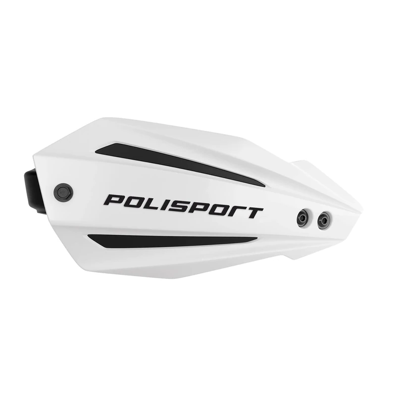 Polisport 8308600002 - Hand Protectors Bullit FWA 2 Attachment Points with Plastic Bridge MX-Style Made of Plastic Including Mounting Kit Compatible with All MX/Enduro Models in Colour White