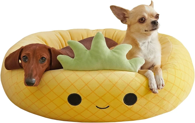 Squishmallows Original 30-Inch Maui Pineapple Pet Bed - Large Ultrasoft Official Plush Pet Bed
