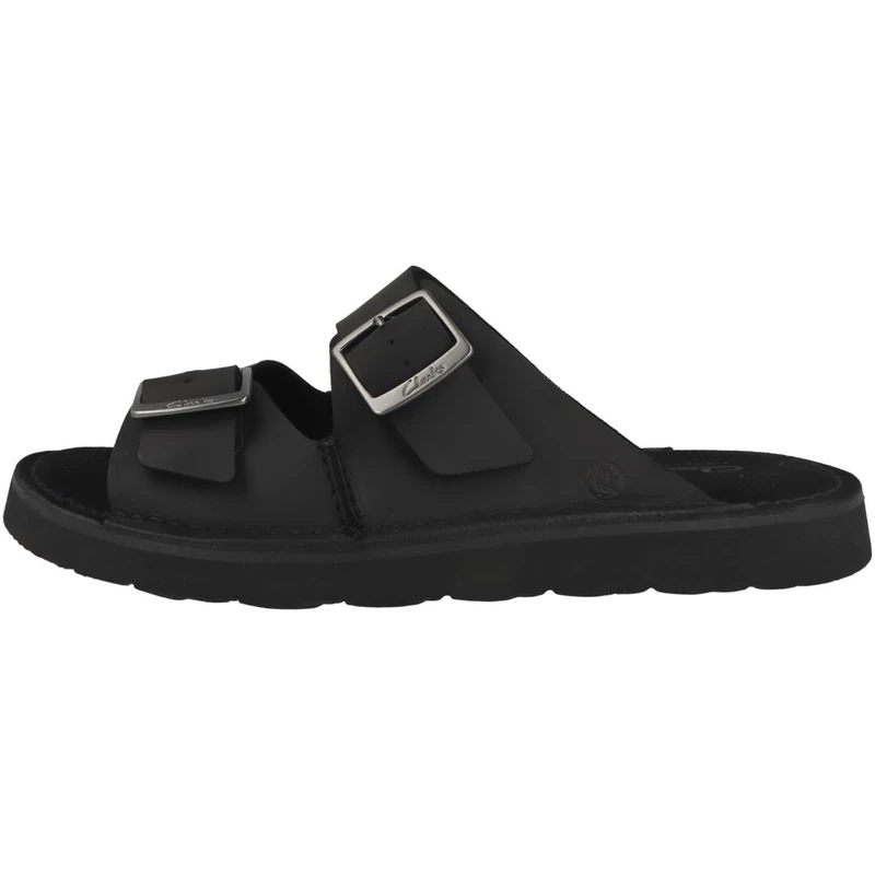 Clarks Solsbury Strap Mens Black Leather, 10.5