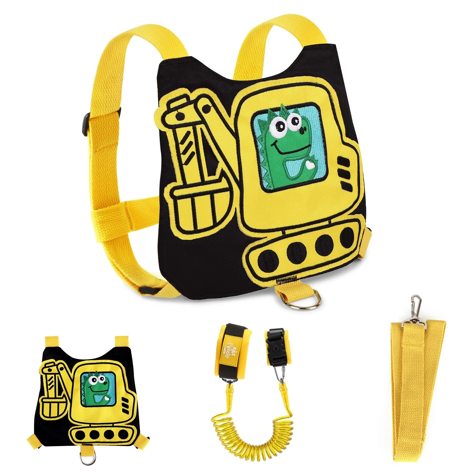 Lehoo Castle Toddler Reins, 3 in 1 Baby Reins Walking Harness Dinosaur, Reins for Toddler with Anti Lost Wrist Link, Toddler Harness for Walking 18 Months+