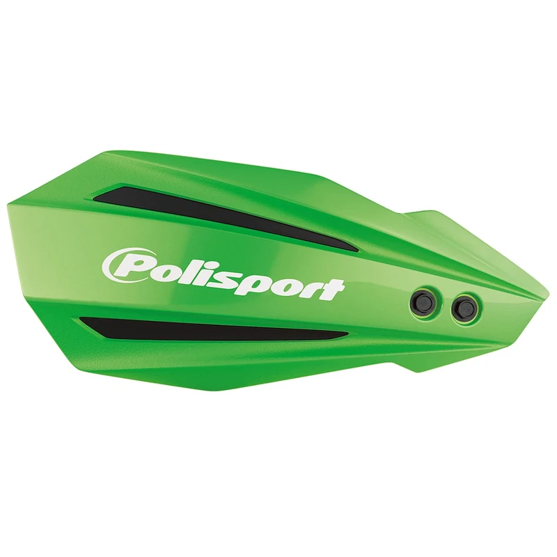 POLISPORT 8308500015 - Hand Protectors Bullit 1 MX-Style Attachment Point Made of Plastic Including Mounting Kit Compatible with Motorcycles Suzuki, Kawasaki, Yamaha in Green