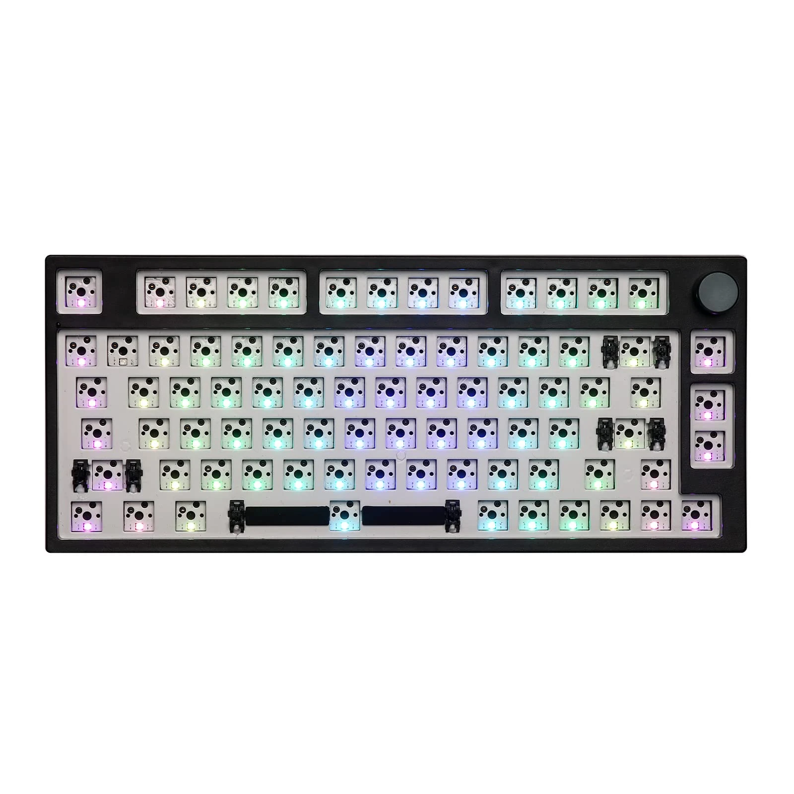 EPOMAKER TH80 Pro 75% 80 Keys Hot Swappable Bluetooth 5.0/2.4GHz/Wired Mechanical Gaming Keyboard Kit with Dampener Foams, PCB Mounting Plate, Compatible with 3/5Pin Switches for PS4/PS5/Xbox (Black)
