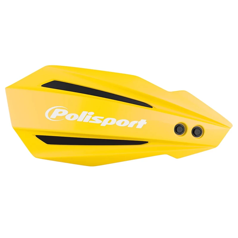 Polisport 8308600009 - Hand Protectors Bullit FWA 2 Attachment Points with Plastic Bridge MX-Style Made of Plastic Including Mounting Kit Compatible with All MX/Enduro Models in Yellow