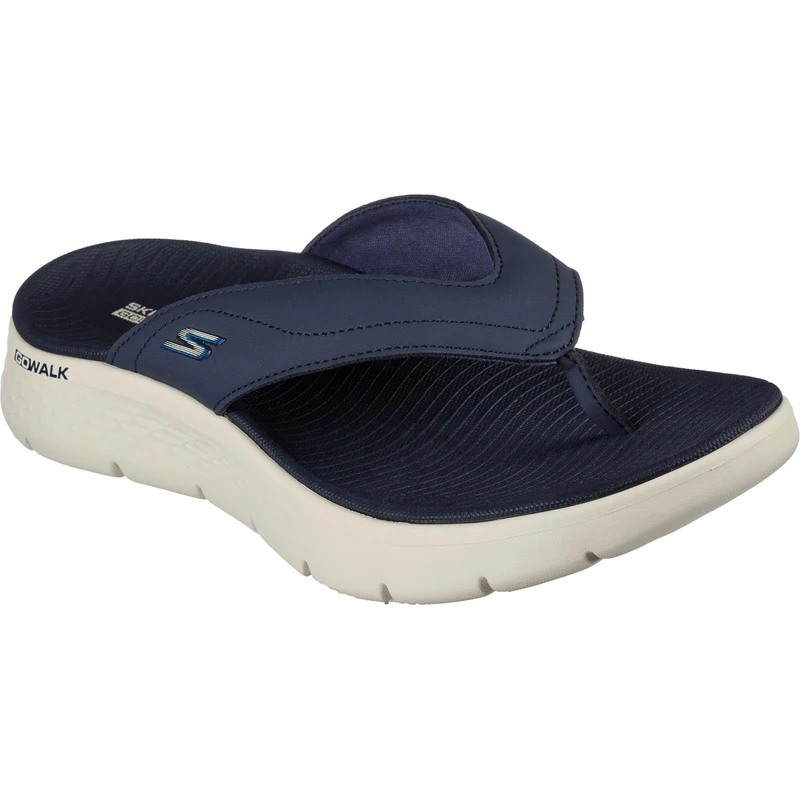 Skechers Men's GO Walk Flex Sandal Vallejo Thong, Navy Synthetic, 8 UK