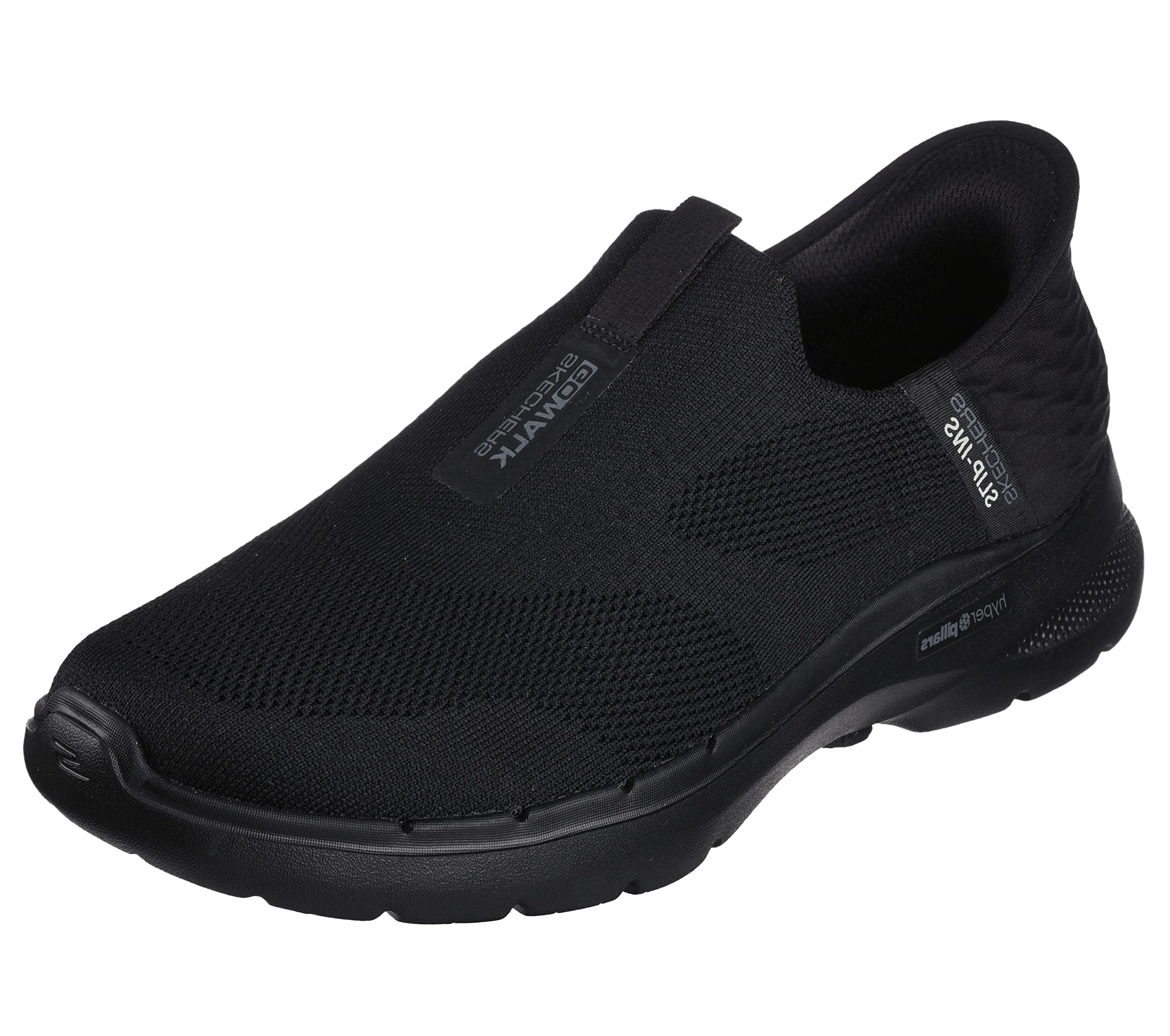 Skechers Men's Gowalk 6 Slip-ins - Athletic Slip On Shoes | Leisure Memory Foam Trainers, black, 12 UK