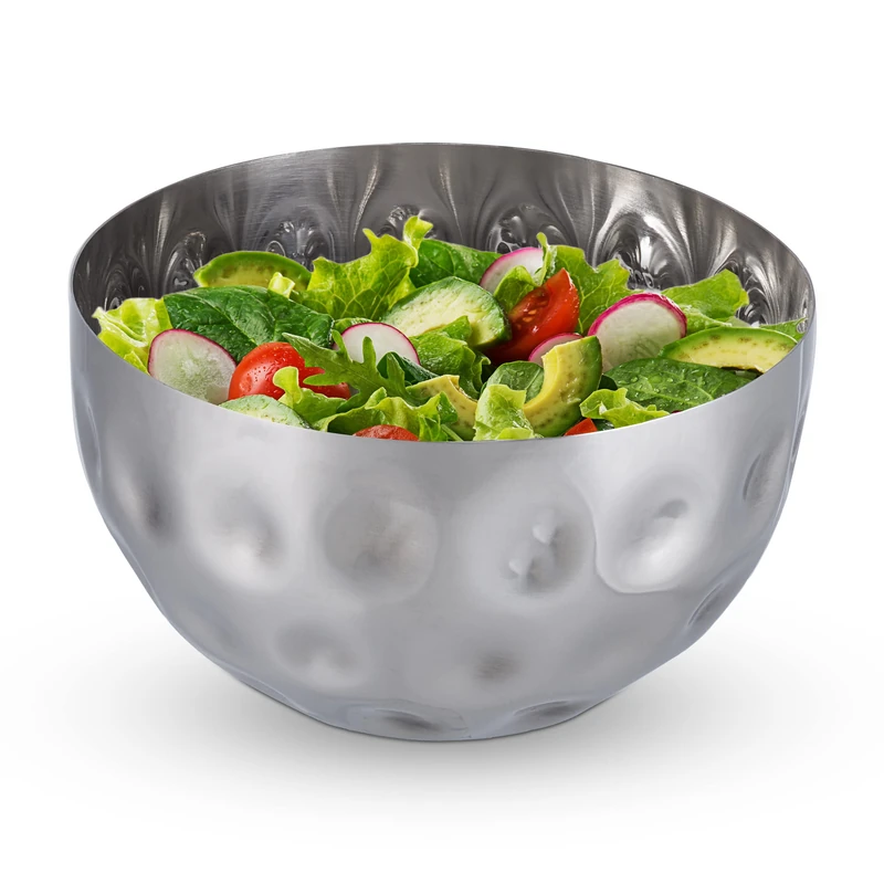 Relaxdays Serving Bowl, Silver, 15 cm
