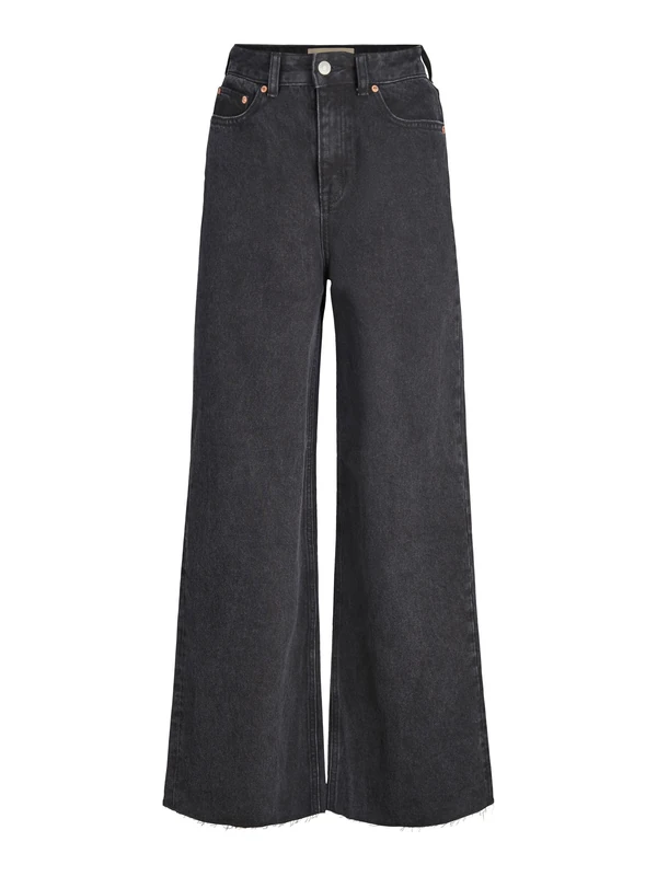 Jack & Jones Women's Jxtokyo Wide Rh Hw Jeans R6054 DNM, Black Denim, 30W / 32L - Image 1