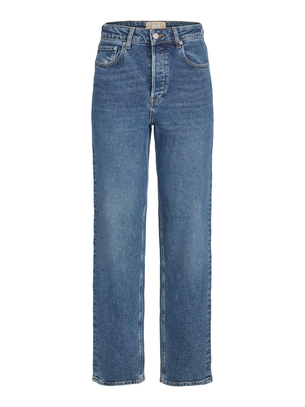 Jack & Jones Women's Jxseville Loose Mw Jeans C5037 DNM, Medium Blue Denim, 28W x 30L