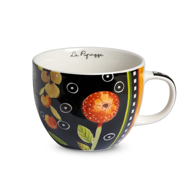 Egan Egandella Breakfast Cups Le Pupazze Collection. Item Made of New Bone China Colour: Black. Reference is: 214038