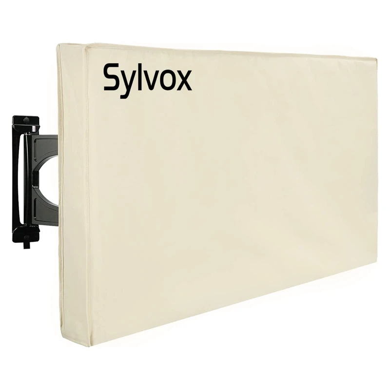 SYLVOX Outdoor TV Cover for 40-43 inch TVs with Fully Bottom Cover, Waterproof Weatherproof Dustproof Television Screen Protectors with Remote Control Pocket, Perfect for Outside TV Protection