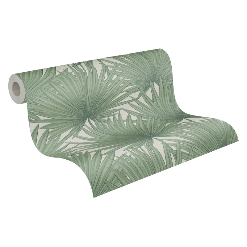 A.S. Création Antigua 390901 Floral Non-Woven Wallpaper 10.05 m x 0.53 m Made in Germany Green/White