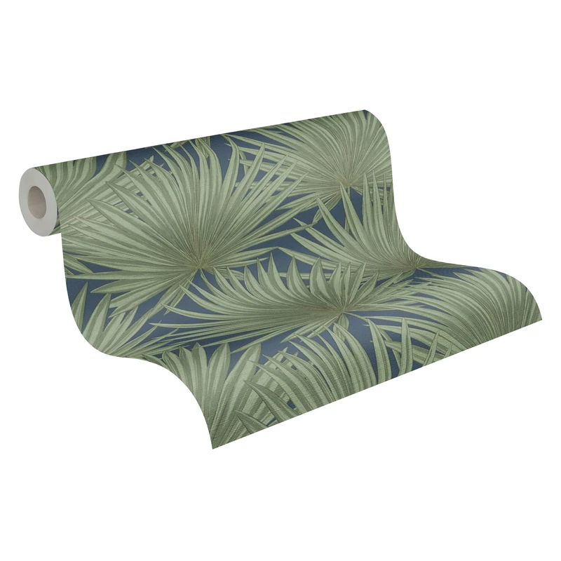 A.S. Création Antigua 390905 Floral Non-Woven Wallpaper 10.05 m x 0.53 m Made in Germany Green Blue - Image 1