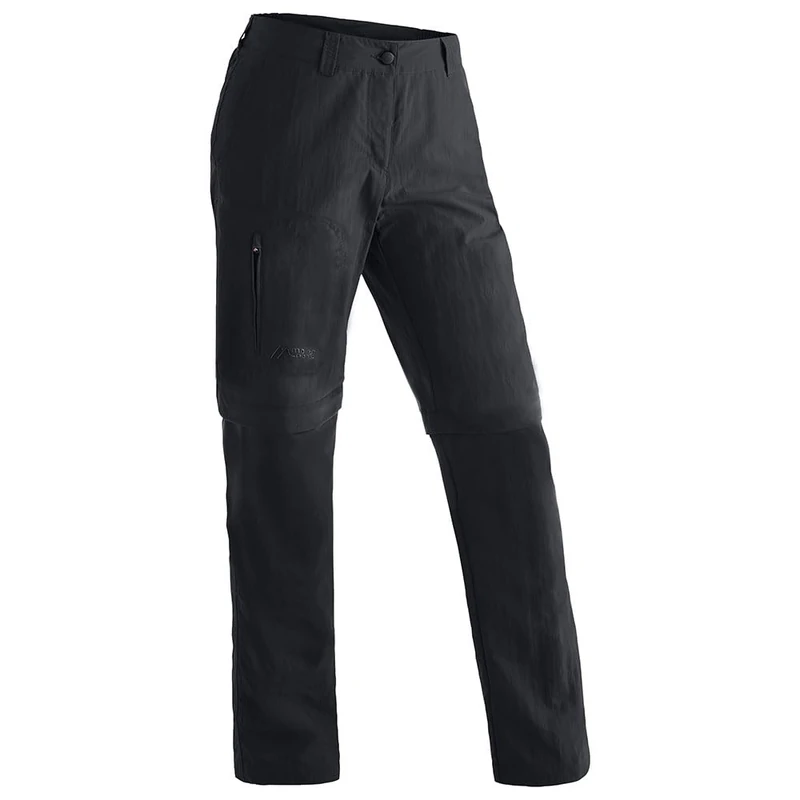 maier sports Nicole, Women's Hiking Pants, Water-Repellent Outdoor Pants for Various Activities, Practical Zip-Off Function, Dryprotec Technology Black