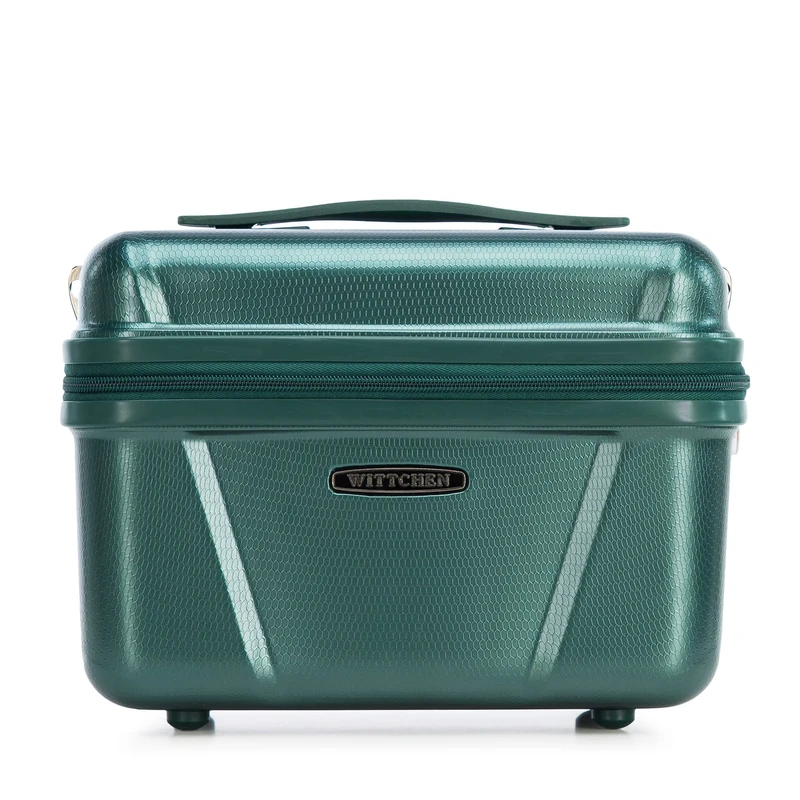 WITTCHEN Explorer line Cosmetic Travel Case Toiletry Bag Hard Shell Polycarbonate High-Strength Plastic Honeycomb Structure Size XS Green