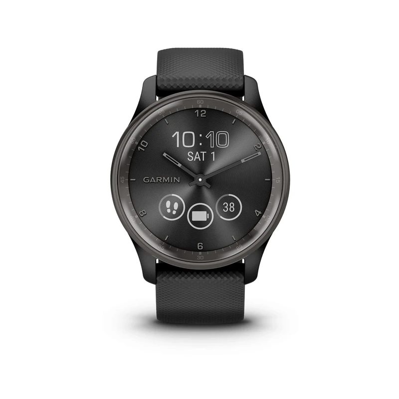 Garmin vívomove Trend, 40mm Stylish Hybrid Smartwatch with Health and Fitness functions, Dynamic Watch Hands, Touchscreen Display and up to 5 days battery life, Black