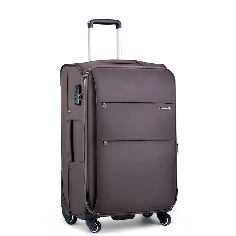 Hanke Softside Expandable Carry on Luggage with Spinner Wheels, Lightweight Upright Suitcase with TSA Lock, 3-Piece Set(20"/24"/28"), Softside Expandable Luggage - Image 1