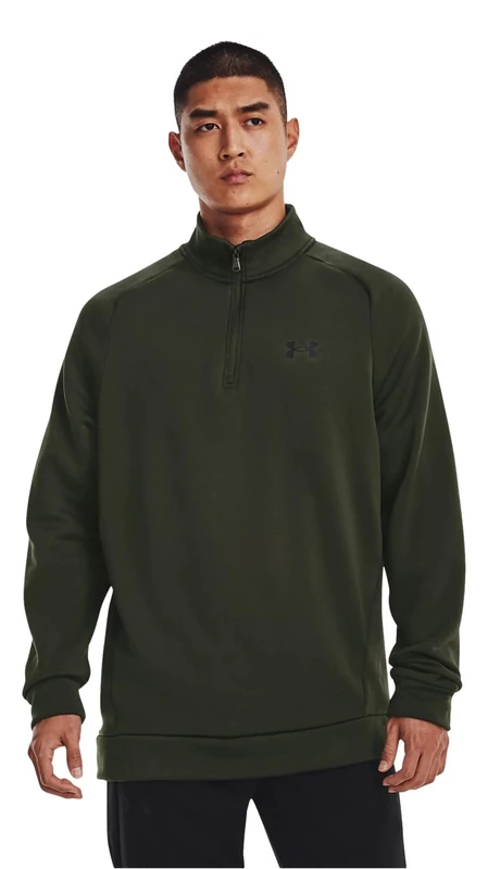 Under Armour Men's Armour Fleece 1/2 Zip T-Shirt, Baroque Green/Black, XX-Large