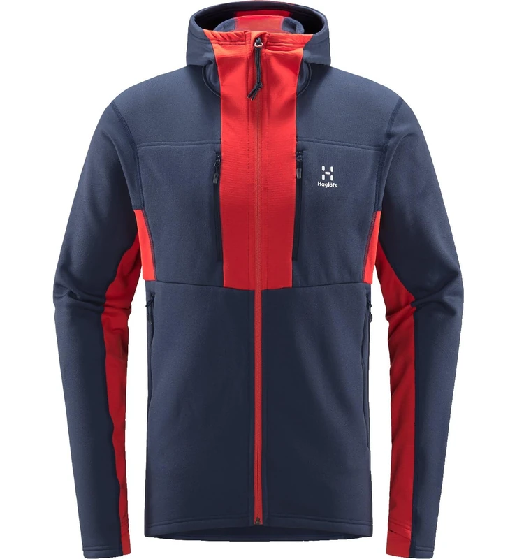 Haglöfs HAGLOFS 604820_4XV ROC NORDIC MID HOOD MEN Sweatshirt Men's TARN BLUE/ZENITH RED Size M