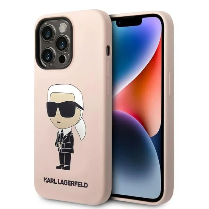 KARL LAGERFELD KLHMP14XSNIKBCP Hard Case for iPhone 14 Pro Max 6.7 Inch Pink SI