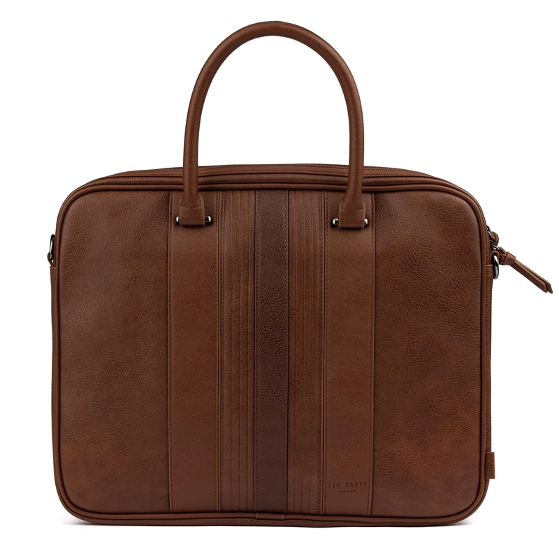 Ted Baker london nevver-striped pu document bag, tan