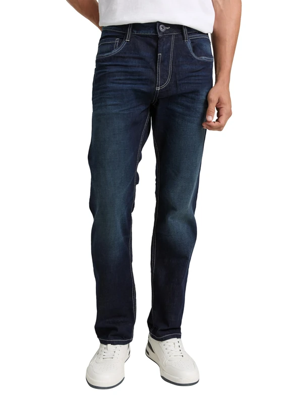 TOM TAILOR Men's Trad Relaxed Jeans, 10120 - Used Dark Stone Blue Denim, 32 W/32 L