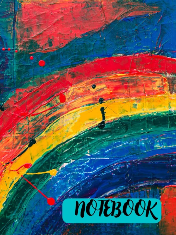 Notebook with colored paper, Beautiful colors: Wide linear notebook with hard cover. Magazine, Wide workbook for girls, boys, children, teenagers and students Page: 500.
