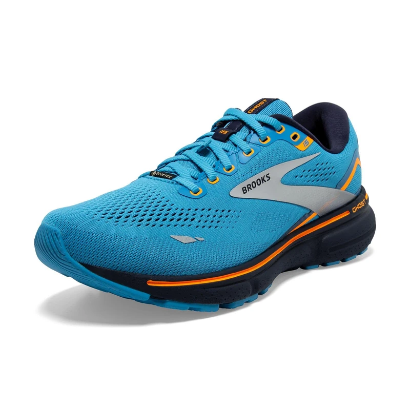 Brooks 1103941D480 Ghost 15 GTX Sneaker Male Blue/Peacoat/Orange UK 12 - Image 1