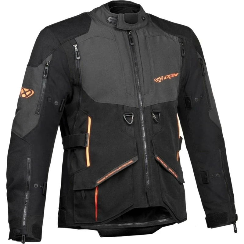 Ixon, Ragnar motorcycle jacket black anthracit orange, XXL - Image 1