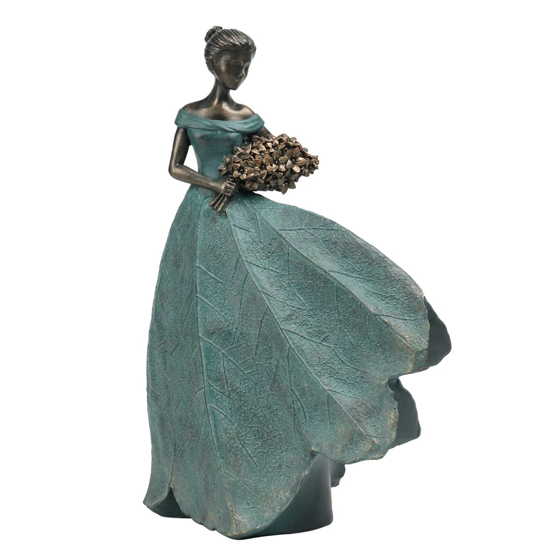 Guichifun Leaf Angel Fairy Statue - Resin Garden Decor