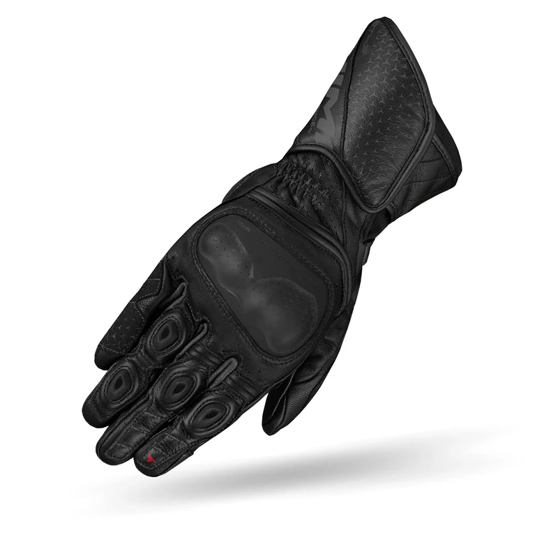 SHIMA ST-3 Motrocycle Gloves for Men | Touchscreen Summer Sport Leather Biker Riding Gloves with Carbon Knuckle Protector, Palm and Finger Sliders, Reinforced Palm (Black, L)