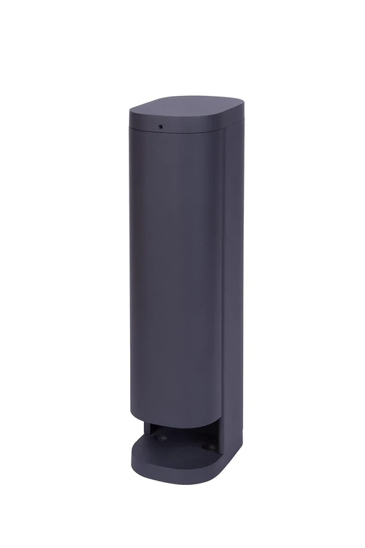 BOLD 19448 VOLO Outdoor garden socket outlet (socket column) anthracite (2x Schuko | IP44 Outdoor socket tower| 3680 Watt | 38.5 x 13.5 x 9.5 cm | Easy assembly | Plastic-free packaging)