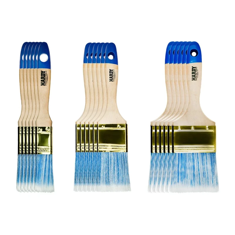 HARDY WORKING TOOLS Flat Brush, Wood, 25 mm 50 mm 75 mm
