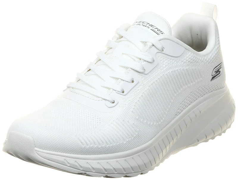 Skechers Men's Bobs Squad Chaos Prism Bold Trainers, Off White Engineered Knit, 9 UK