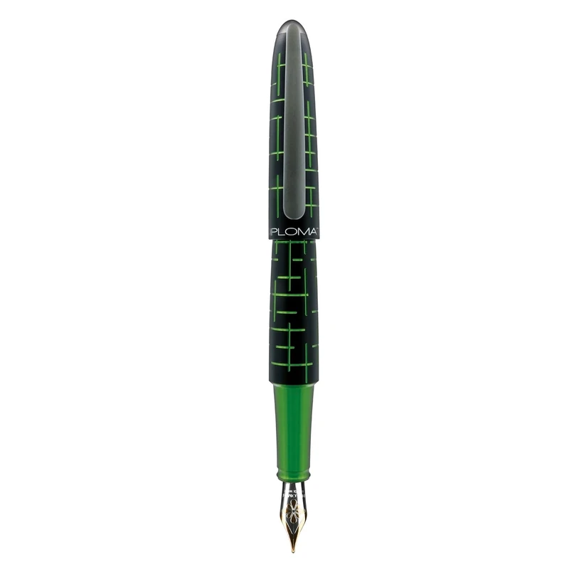 Diplomat ELOX D40363018 Fountain Pen - 14K Gold Nib - Black/Green