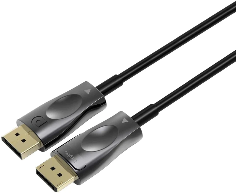 PremiumCord Optical 8K DisplayPort 1.3/1.4 Cable M/M 25 m Male to Male 32.4Gbps, Video 8K@60Hz, 5K@60Hz, 4K@60Hz 2160p, Gold Plated Connectors, Black