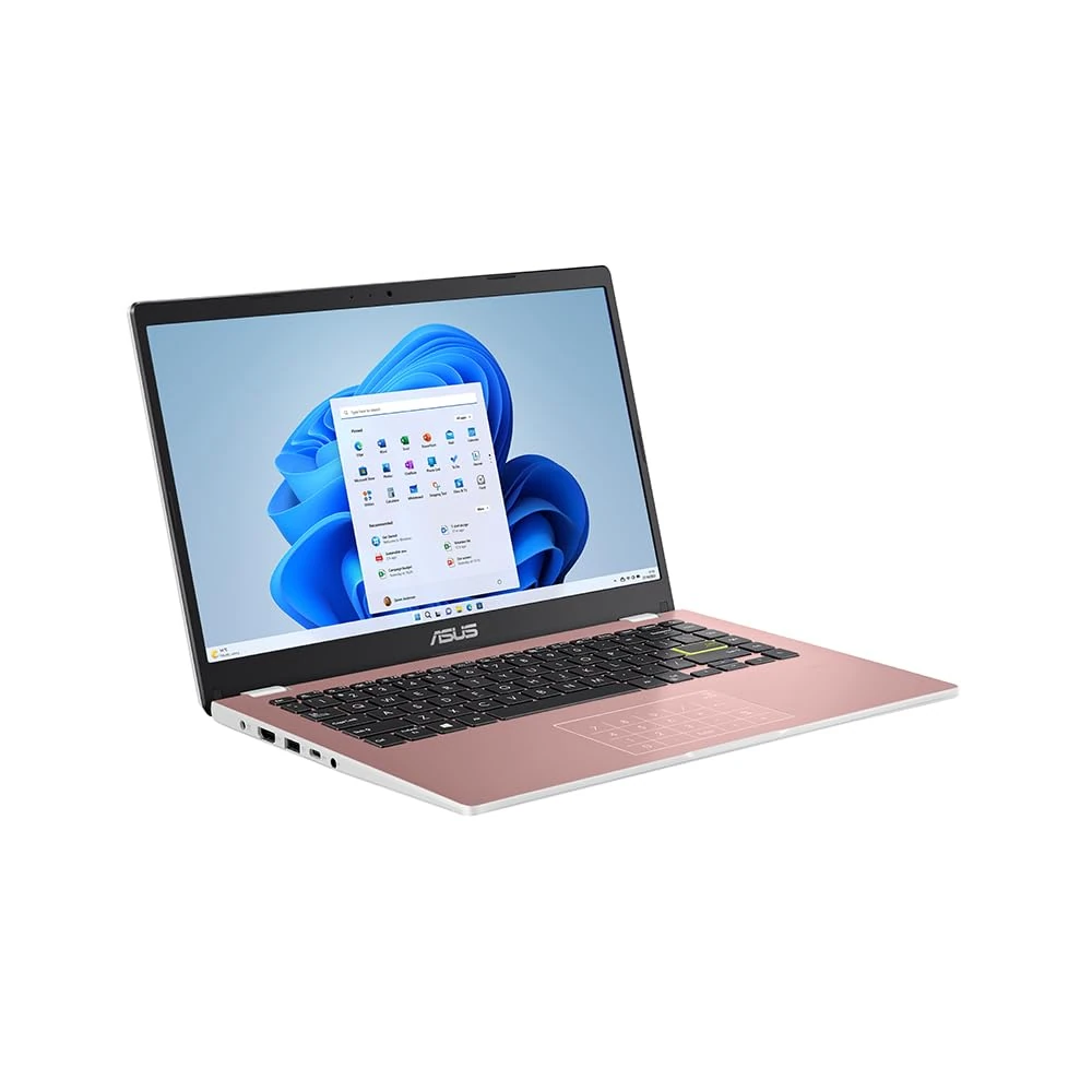 ASUS Vivobook 14 E410MA 14" Full HD Laptop with Microsoft Office 365 (Intel Celeron N4020, 4GB RAM, 64GB eMMC, Windows 11 S Mode) Ships with 1 Year Microsoft Office Subscription, Rose Pink